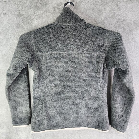 Womens Gray Patagonia Polartec Fleece Pullover Jacket 1/4 Snap Button Size S - Picture 9 of 11